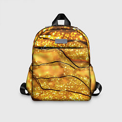 Детский рюкзак Золотая текстура с блестками, цвет: 3D-принт