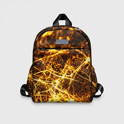 Детский рюкзак Текстура золотые нити, цвет: 3D-принт