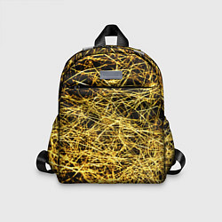 Детский рюкзак Золотое плетение на черном, цвет: 3D-принт