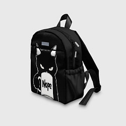 Детский рюкзак Angry black cat nope, цвет: 3D-принт — фото 2