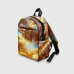 Детский рюкзак Блестящая золотая текстура, цвет: 3D-принт — фото 2