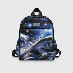 Детский рюкзак Закрученные линии и звезды - космическая абстракци, цвет: 3D-принт