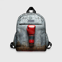 Детский рюкзак Кикбоксеркие перчатки на сером, цвет: 3D-принт