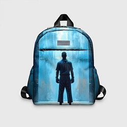 Детский рюкзак Боец крав-мага на синем, цвет: 3D-принт