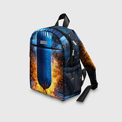 Детский рюкзак Синяя боксерская груша в огне, цвет: 3D-принт — фото 2