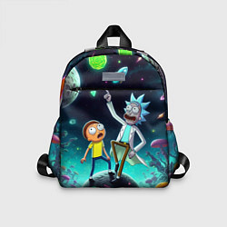 Детский рюкзак Рик и Морти на планете сказочных грибов, цвет: 3D-принт