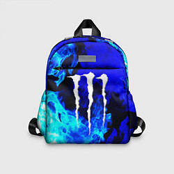 Детский рюкзак Monster energy синий дым, цвет: 3D-принт