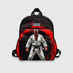Детский рюкзак Боец джиу-джитсу на черном, цвет: 3D-принт