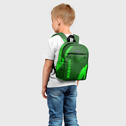 Детский рюкзак Nissan - green gradient вертикально, цвет: 3D-принт — фото 2