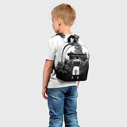 Детский рюкзак Мухаммед Али в черном дыму, цвет: 3D-принт — фото 2