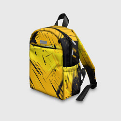 Детский рюкзак Желтая краска на черном фоне, цвет: 3D-принт — фото 2