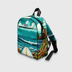 Детский рюкзак Sup-доска у берега океана, цвет: 3D-принт — фото 2