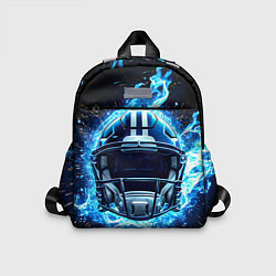 Детский рюкзак Шлем для американского футбола в синем пламени