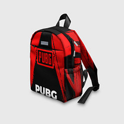 Детский рюкзак PUBG - red gradient по-центру, цвет: 3D-принт — фото 2