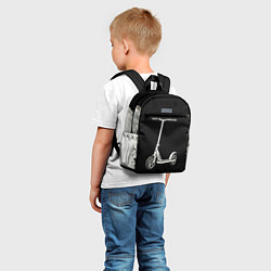 Детский рюкзак Самокат на черно-белом, цвет: 3D-принт — фото 2