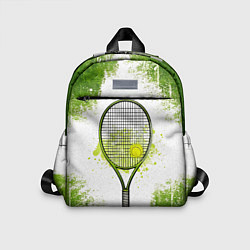 Детский рюкзак Теннисная ракетка в зеленом, цвет: 3D-принт