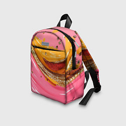 Детский рюкзак Желтые и розовые волны текстура, цвет: 3D-принт — фото 2