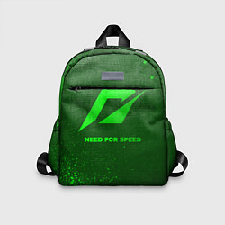 Детский рюкзак Need for Speed - green gradient, цвет: 3D-принт