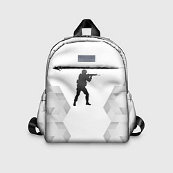 Детский рюкзак Counter Strike white poly, цвет: 3D-принт