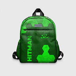 Детский рюкзак Hitman - green gradient вертикально