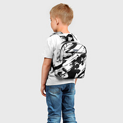 Детский рюкзак Брызги и штрихи черной краски, цвет: 3D-принт — фото 2