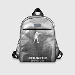 Детский рюкзак Counter Strike - grey gradient по-центру, цвет: 3D-принт