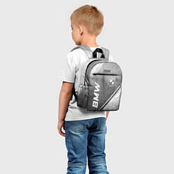 Детский рюкзак BMW - grey gradient вертикально, цвет: 3D-принт — фото 2