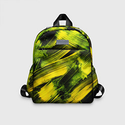 Детский рюкзак Мазки краски цвета лайм, цвет: 3D-принт