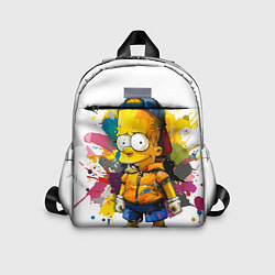 Детский рюкзак Рисунок красками Барт Симпсон, цвет: 3D-принт