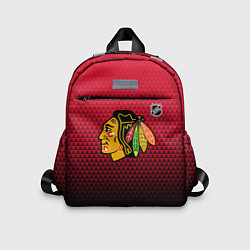 Детский рюкзак Чикаго Блэкхокс - геометрический градиент, цвет: 3D-принт