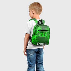 Детский рюкзак PUBG - green gradient по-центру, цвет: 3D-принт — фото 2