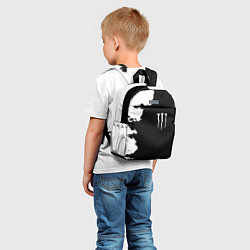 Детский рюкзак Monster energy краски белые, цвет: 3D-принт — фото 2