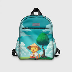 Детский рюкзак Уточка в кимоно под миниатюрным деревом, цвет: 3D-принт