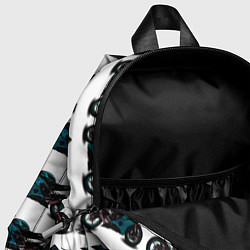 Детский рюкзак Motorbike blue, цвет: 3D-принт — фото 2