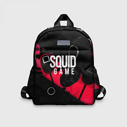 Детский рюкзак Игра в кальмара маски распорядителя и стражников, цвет: 3D-принт