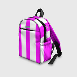 Детский рюкзак Color white pink lines, цвет: 3D-принт — фото 2