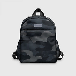 Детский рюкзак Текстура - камуфляжная синяя ткань, цвет: 3D-принт
