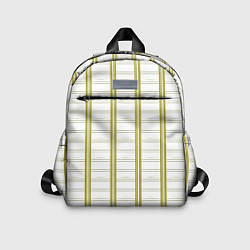 Детский рюкзак Color white cage yellow stripes, цвет: 3D-принт