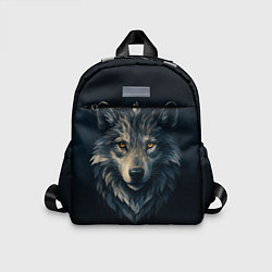 Детский рюкзак Пиксельная голова волка