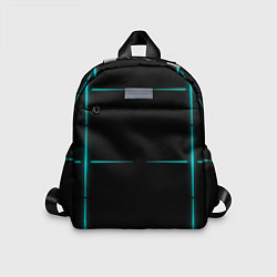 Детский рюкзак Color black blue stripes, цвет: 3D-принт