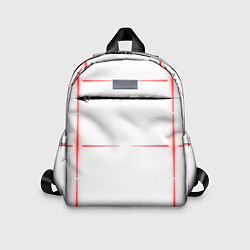 Детский рюкзак Color white red stripes, цвет: 3D-принт