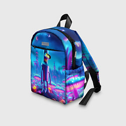 Детский рюкзак Бендер на сказочной неоновой грибной планете - ней, цвет: 3D-принт — фото 2