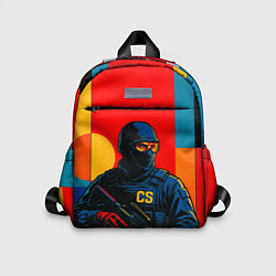 Детский рюкзак Контр-террорист CS 2 поп-арт, цвет: 3D-принт