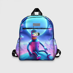 Детский рюкзак Bender bending robot on the amazing neon mushroom, цвет: 3D-принт