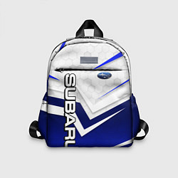 Детский рюкзак Субару - белый и синий, цвет: 3D-принт