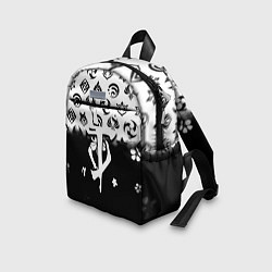 Детский рюкзак Doom черно белые аниме, цвет: 3D-принт — фото 2