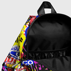Детский рюкзак Monster energy бренды стикеры, цвет: 3D-принт — фото 2