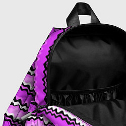 Детский рюкзак Кривые абстрактные полосы розовые малиновые неонов, цвет: 3D-принт — фото 2