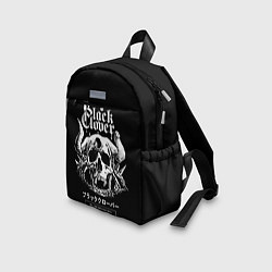 Детский рюкзак Черный клевер череп, цвет: 3D-принт — фото 2