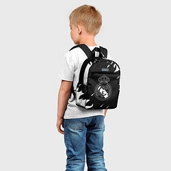 Детский рюкзак Реал Мадрид белый огонь, цвет: 3D-принт — фото 2